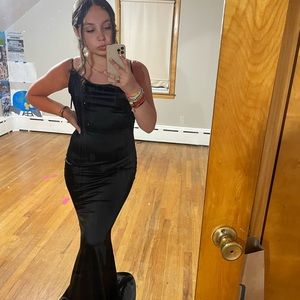 black silk dress